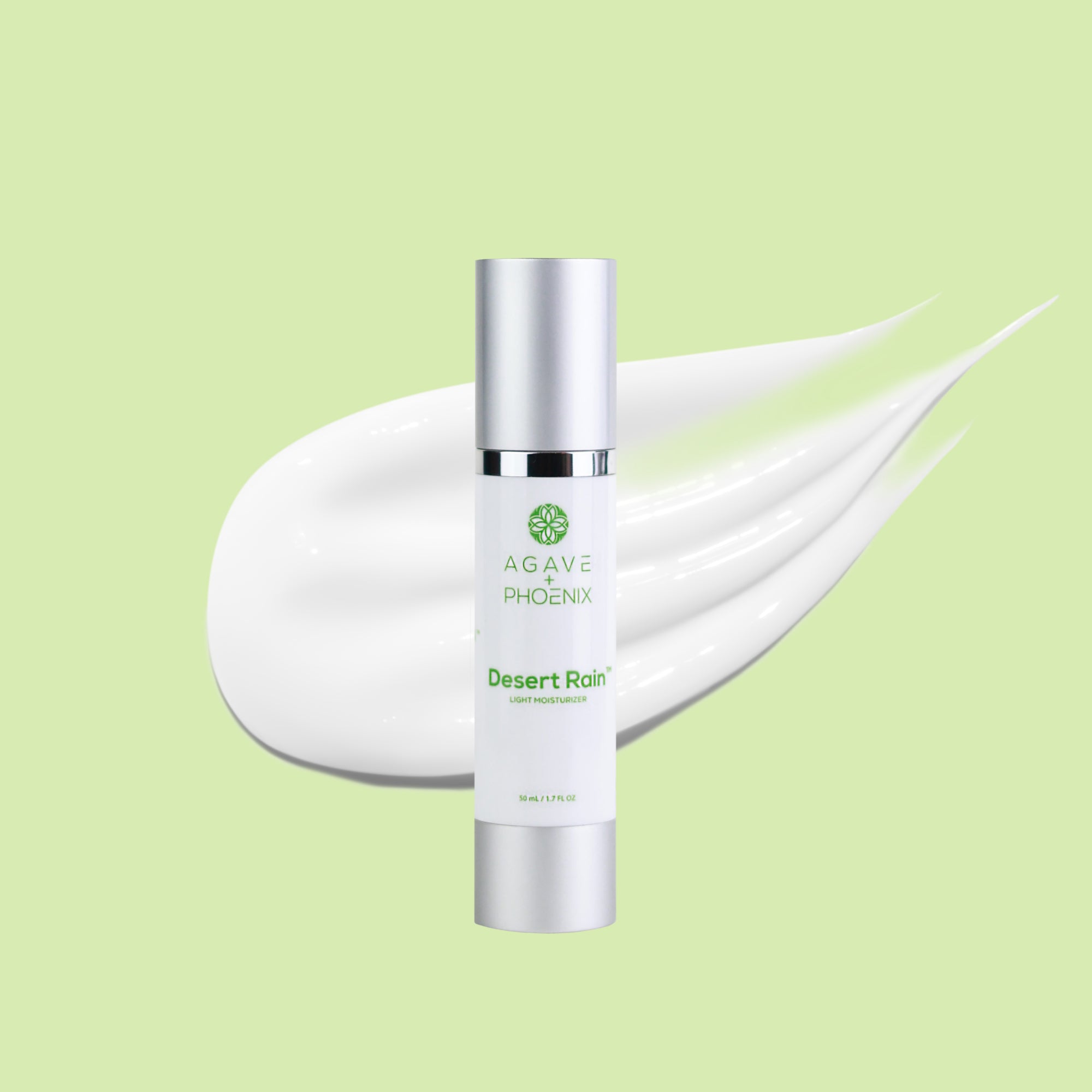 Desert Rain lightweight moisturizer with silky lotion texture — hydrating and antioxidant-rich formula for radiant skin.