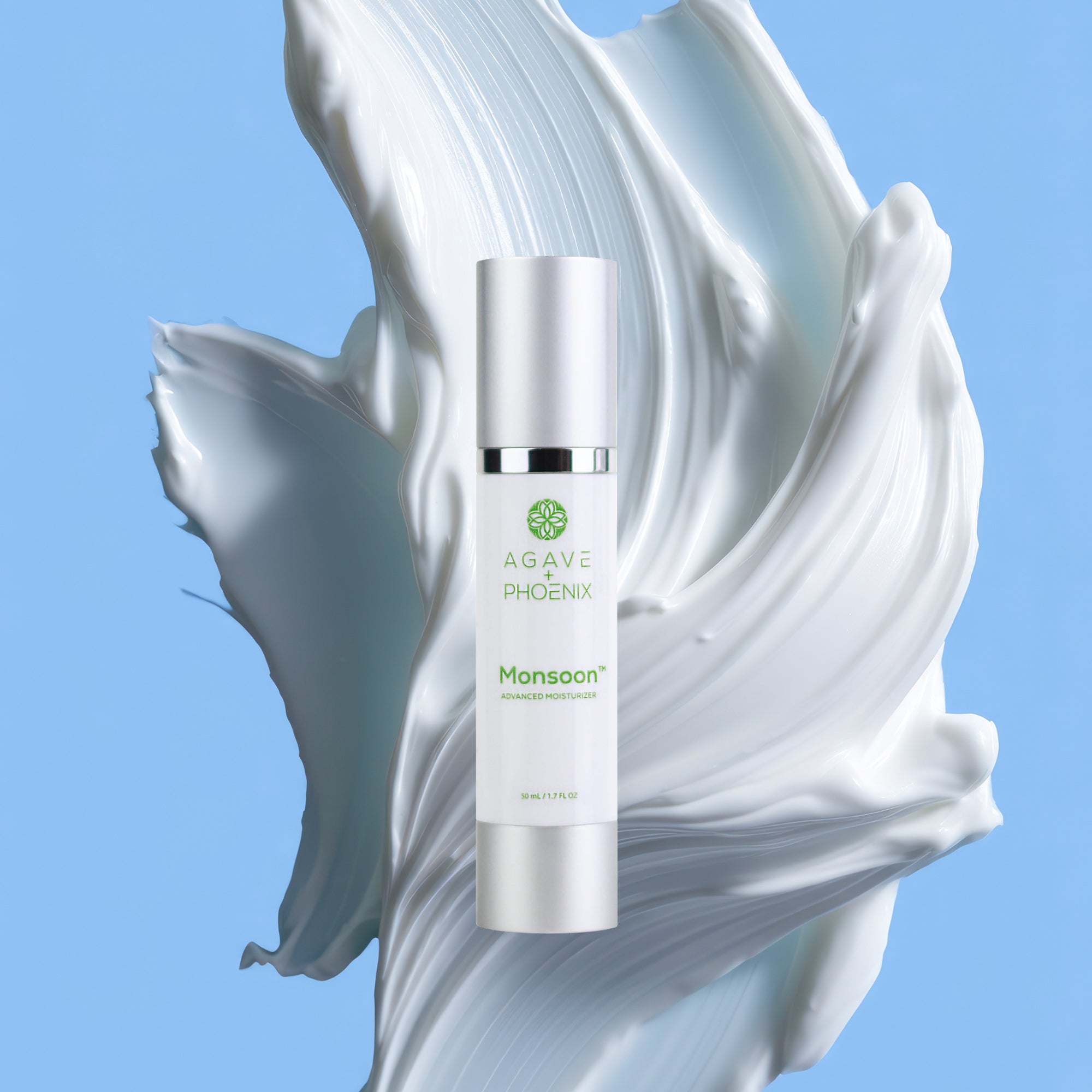 Monsoon Advanced Moisturizer with creamy texture.
