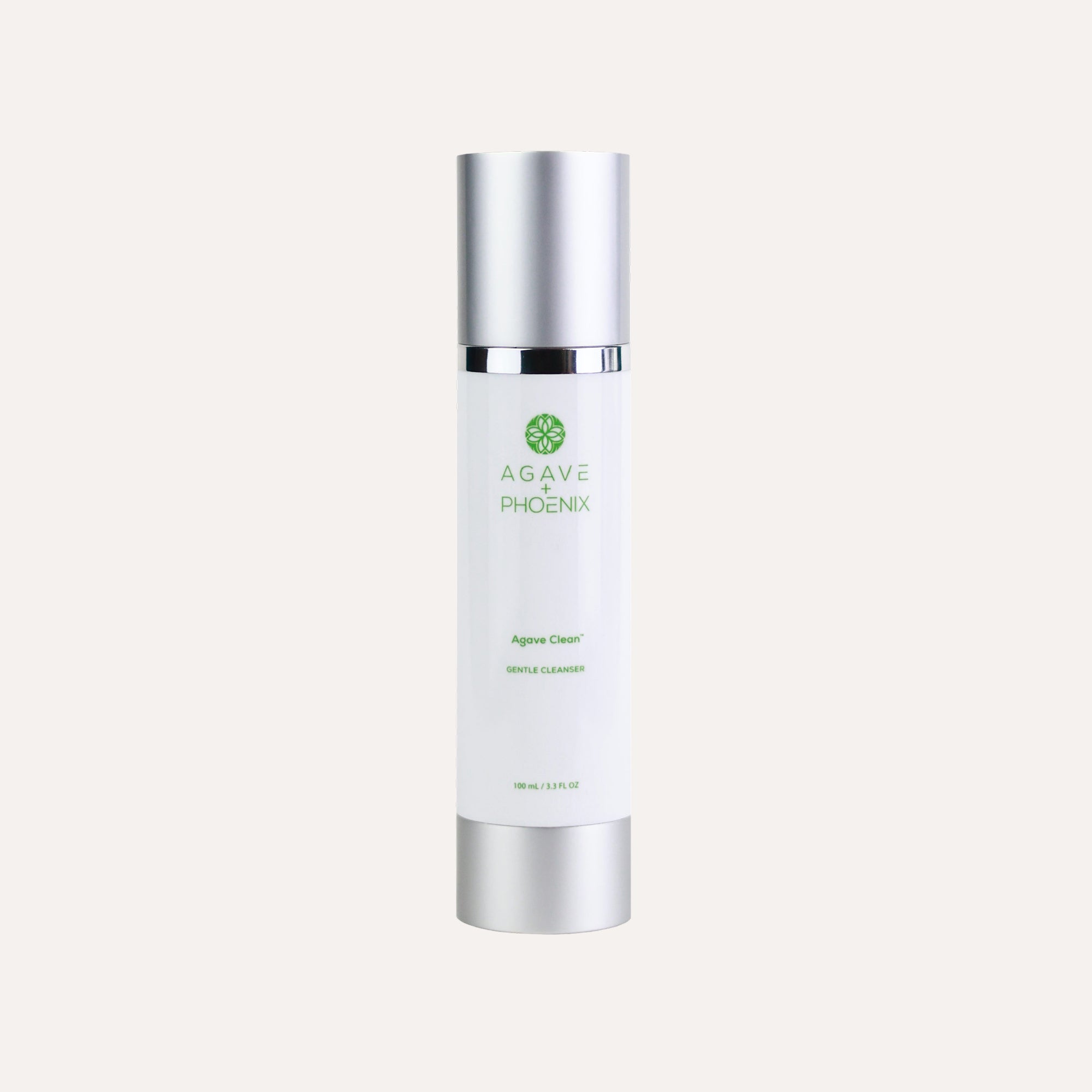 Agave Clean gentle exfoliating cleanser bottle.